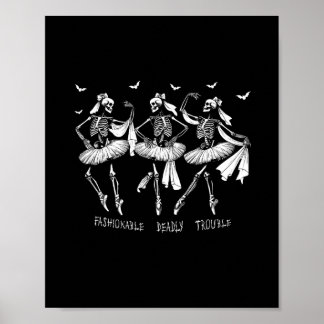 Subtiler Trump-Halloween-Skelett-Modischer Todesen Poster