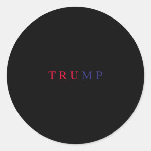 Subtiler Trump Rot Weiß Blau USA Patriotischer Tru Runder Aufkleber