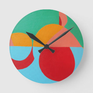 Subtiler Violinschlüssel-Geometrischer Rund Uhr