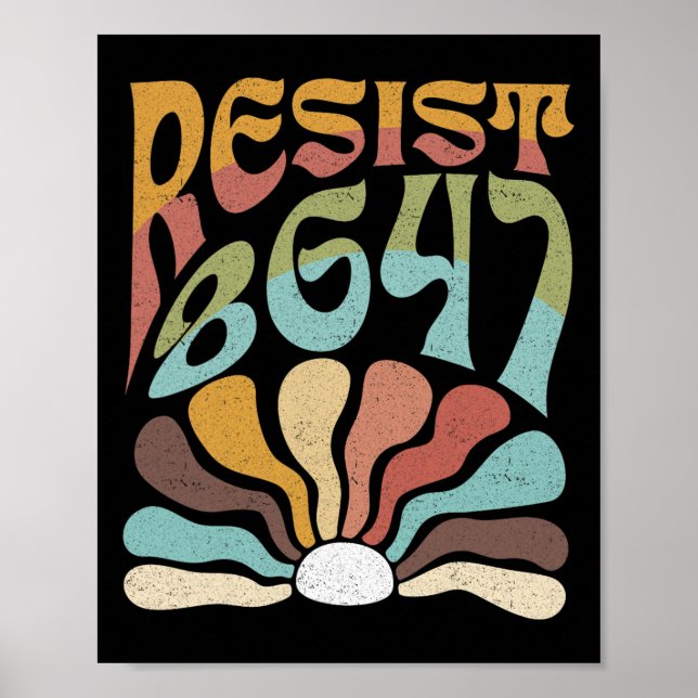 Subtiler Widerstand 8647 Trump widerstehen Trump P Poster (Vorne)