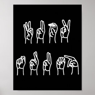 Subtiles Anti-Trump-Asl-Schriftzug-Tank-Top Poster