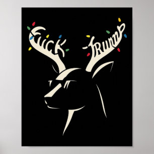 Subtiles Anti-Trump-Rentier-Weihnachts-Verstecktes Poster