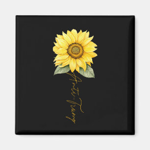 Subtiles Anti-Trump-Shirt Blumen Sonnenblume Magnet