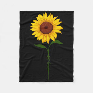 Subtiles Anti-Trump-Shirt Sonnenblume Fleecedecke