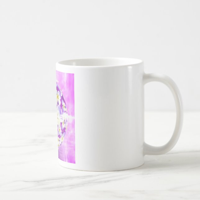 Subtiles, einfaches Veilchen-Stiefmütterchen-Blume Kaffeetasse (Rechts)