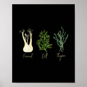 Subtiles Kraut Fenchel Dill Thym Anti-Trump-Shirt Poster