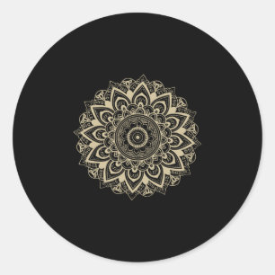 Subtiles Mandala 8647 Widersteht Anti Trump Femini Runder Aufkleber