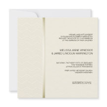 Subtiles Zickzack Ecru auf Elfenbein-modernem