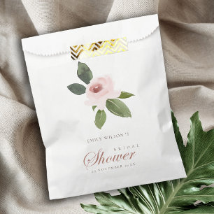 SUBTITEL WASSER BLUSH PINK ROSE FLORAL BRAUTPARTY GESCHENKTÜTCHEN