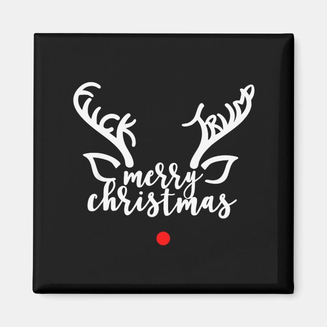 Subtle Anti Trump Hidden Message Christmas Reindee Magnet (Vorne)