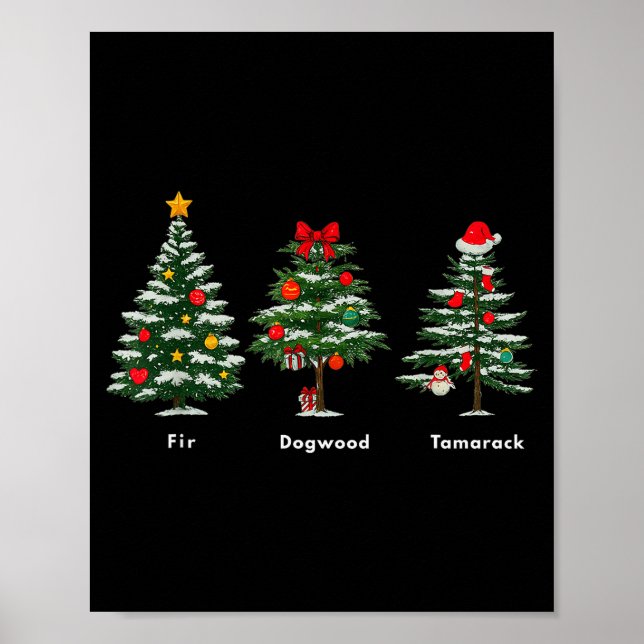 Subtle Anti Trump Hidden Message Christmas Tree  Poster (Vorne)