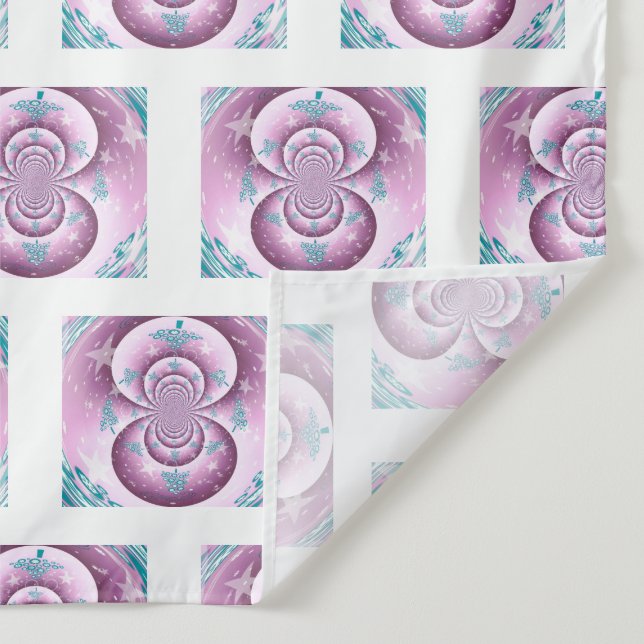 Subtle Blue Trees Fraktal Design Wandteppich (Detail)