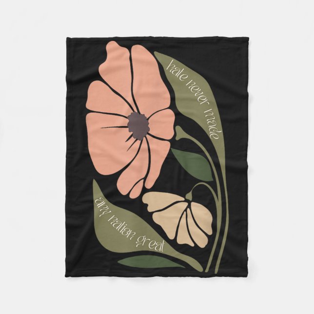 Subtle Boho Blume Anti Trum P Liberaler Protest Re Fleecedecke (Vorderseite)