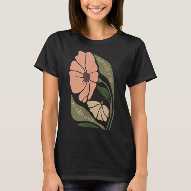 Subtle Boho Blume Anti Trum P Liberaler Protest Re T-Shirt (Vorderseite)