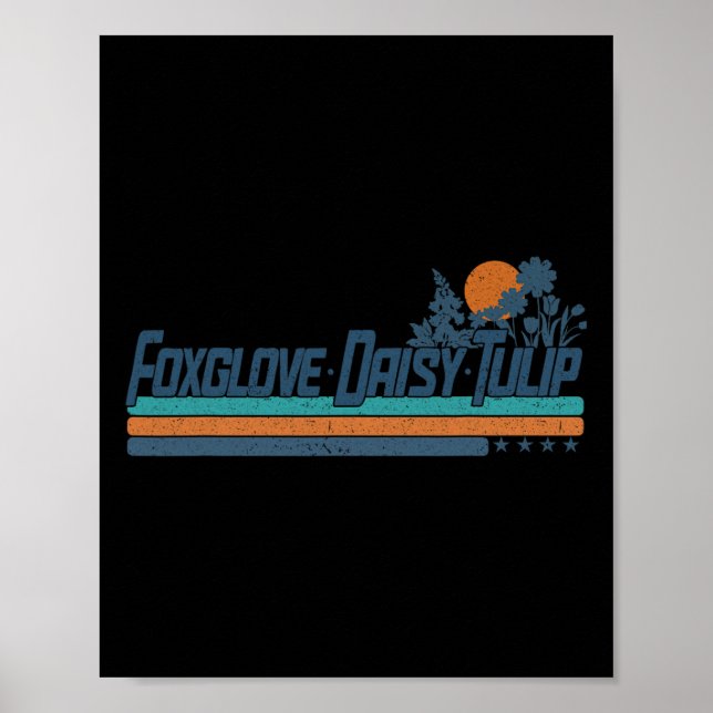 Subtle Boho Blume Trump Resist Shirt Foxglove Da Poster (Vorne)