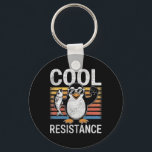 Subtle Cool Resistance Penguin Tariffs Protest Ant Schlüsselanhänger<br><div class="desc">Subtle Cool Resistance Penguin Tariffs Protest Anti Trump 1</div>