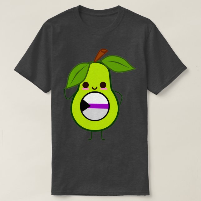 Subtle Demisexual Avocado demisexual avocado demis T-Shirt (Design vorne)