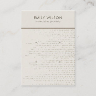 SUBTLE EGG WHITE DOTS 2 STUDIERT EARRING DISPLAD VISITENKARTE