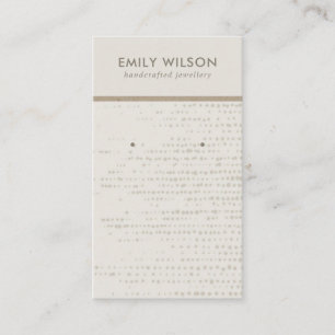 SUBTLE EGG WHITE STUDIE EARRING DISPLAD CARD VISITENKARTE