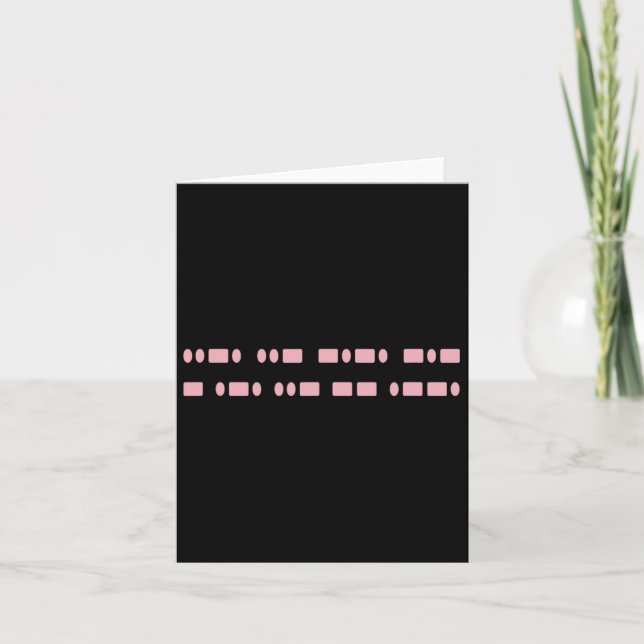 Subtle F—k Trump Morse Code Anti-Mega Feminist Ri Karte (Vorderseite)