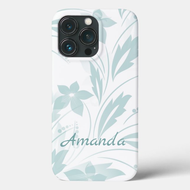 Subtle Floral in Blues Case-Mate iPhone Hülle (Rückseite)