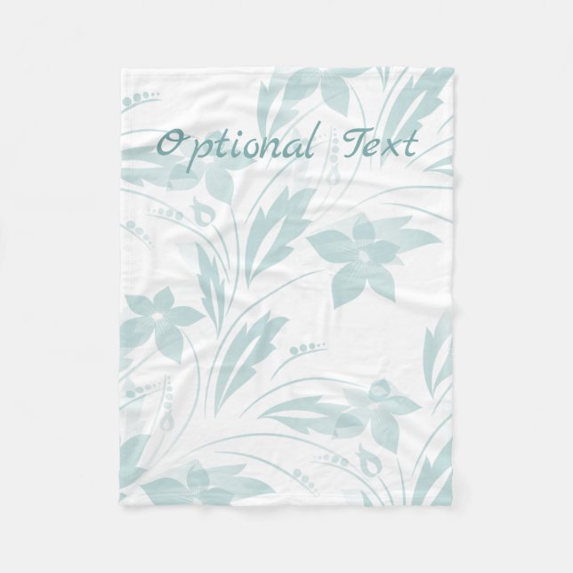 Subtle Floral in Blues Fleecedecke (Vorderseite)