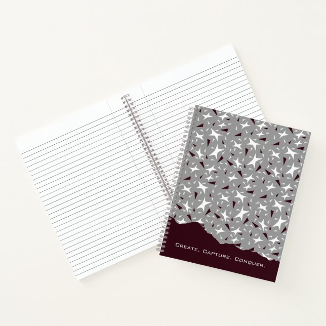 Subtle Geometry: Stars & Triangles – Grey Notizbuch (Innenseite)
