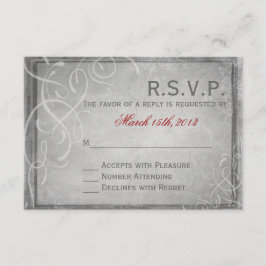 Subtle Gray Elegance - RSVP Card Karte
