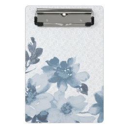 Subtle Indigo Bloom - Soft Elegante von Kraalikaa Mini Klemmbrett