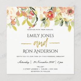 SUBTLE PEACH PINK WASSERFARBFLÄCHE EINLADUNG