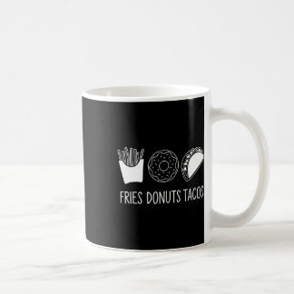 Subtle Political Humor Fries Donuts Tacos Kaffeetasse