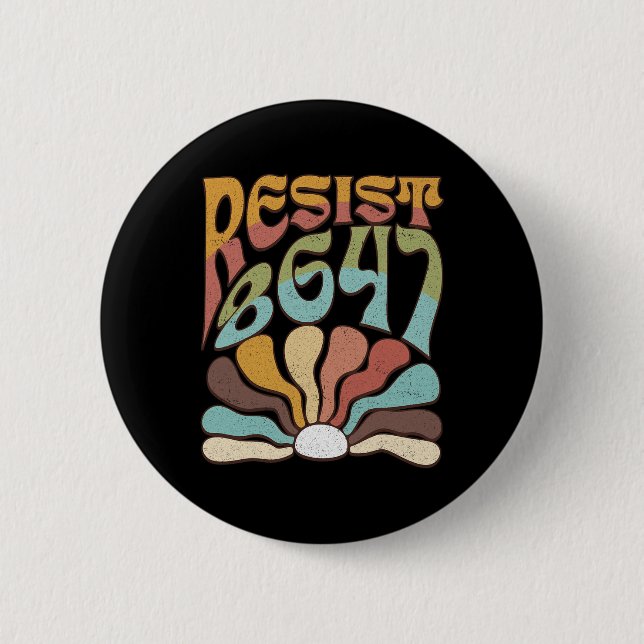 Subtle Resist 8647 Trump Resist Trump Protest Boho Button (Vorderseite)