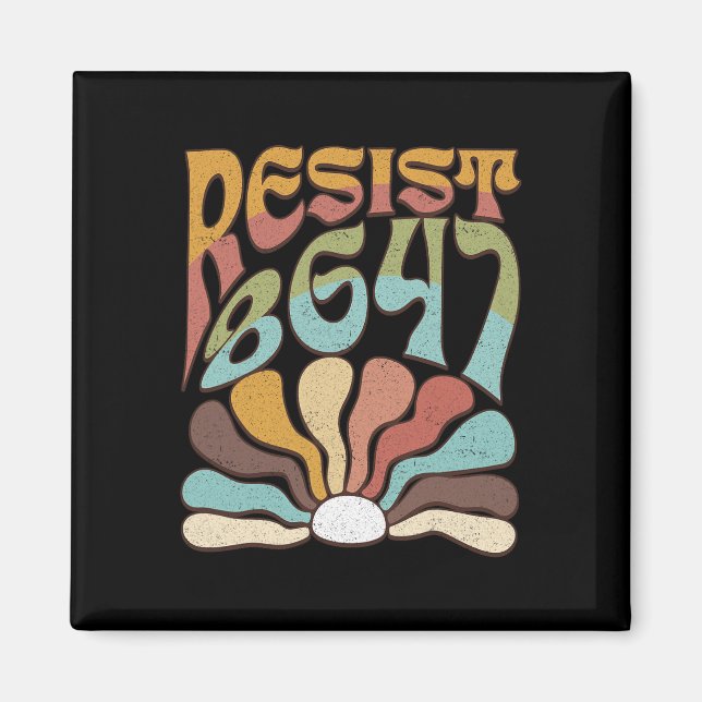 Subtle Resist 8647 Trump Resist Trump Protest Boho Magnet (Vorne)