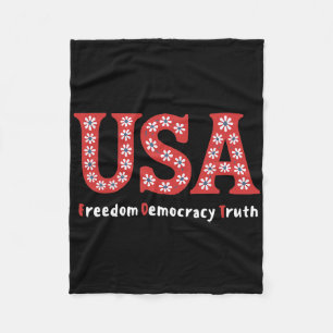 Subtle Resist Trump USA Freiheit Wahrheit Demokrat Fleecedecke