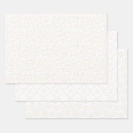 Subtle romantic outline floral design. geschenkpapier set
