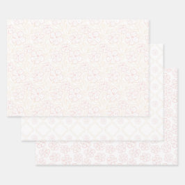 Subtle romantic outline floral design. wrapping pa geschenkpapier set
