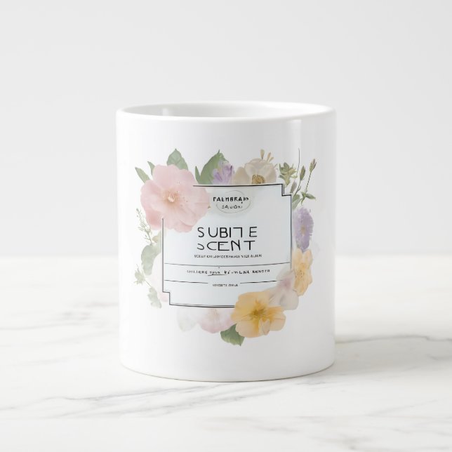 Subtle Scent Profile Label Custom Essential Oil &  Jumbo-Tasse (Vorderseite)