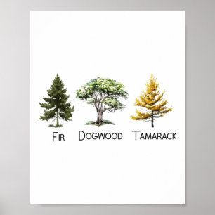 Subtle Tree Anti Trump Shirt Fir Dogwood Tamarack Poster