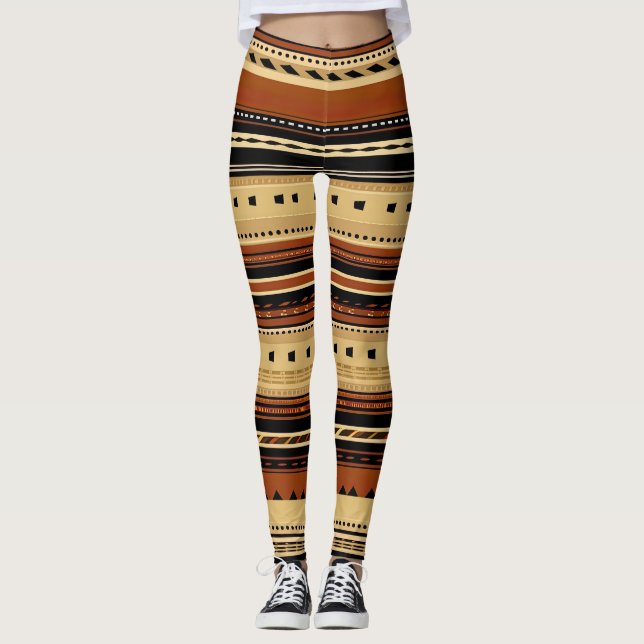 Subtle Tribal Rhythm Leggings (Vorderseite)