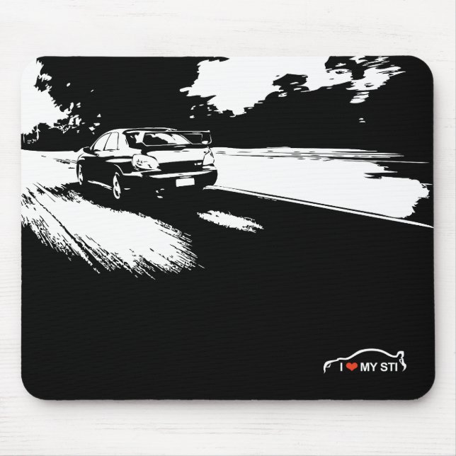 Suburu WRX WTI - addieren Sie Ihr Foto Mousepad (Vorne)