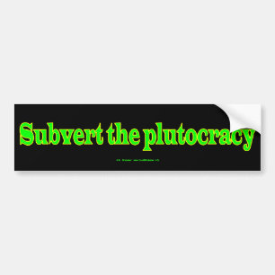 SubvertPlutocracy Autoaufkleber