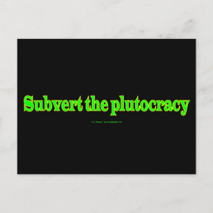 SubvertPlutokratie Postkarte