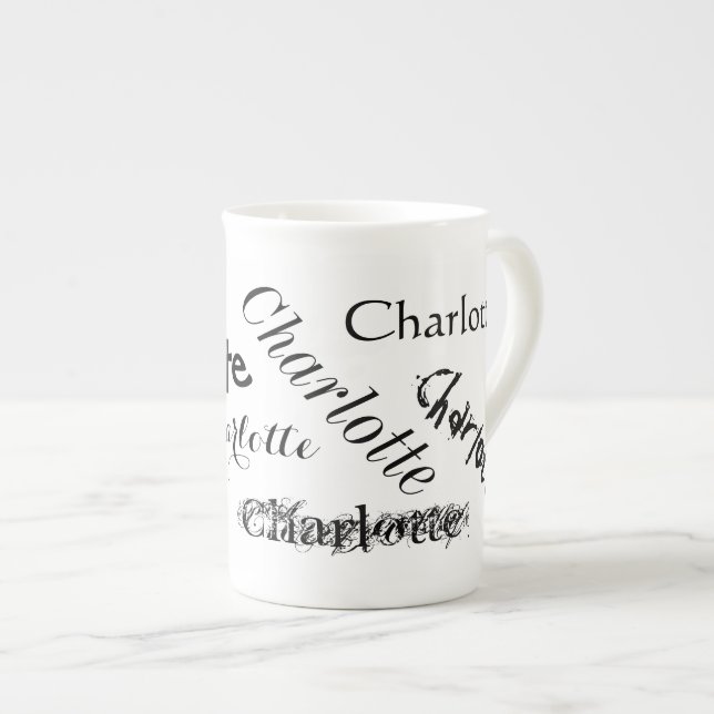Subway Art Name Bone China Specialty Mug Prozellantasse (Vorderseite Rechts)