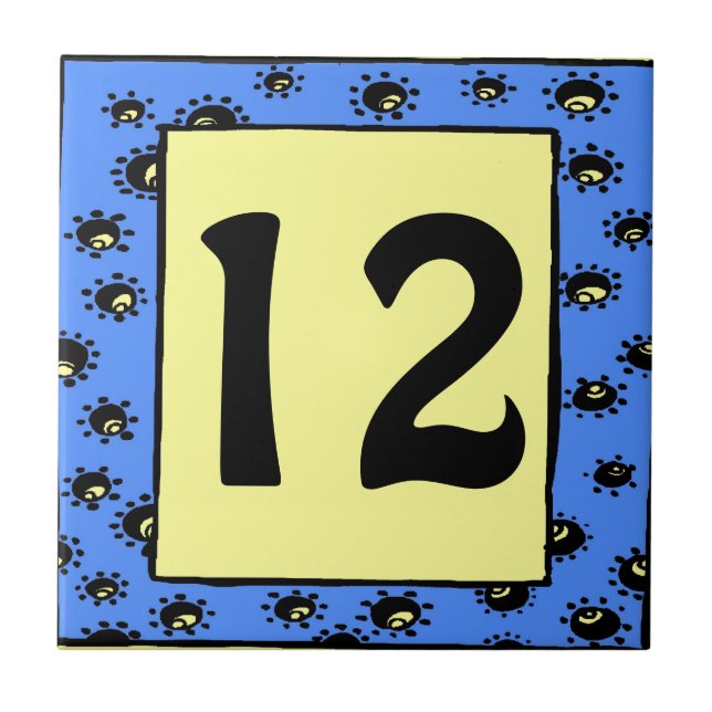 Subway Tiles Blue Frame Stars bearbeiten Text Fliese (Vorderseite)