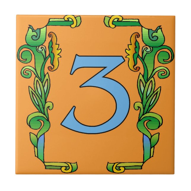 Subway Tiles Green Scroll Frame 3 Fliese (Vorderseite)