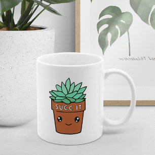 succ it   Funny Succulous Pflanze Lover Kaffeetasse