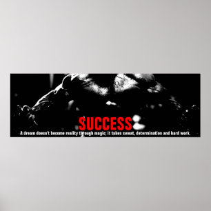 Success Bodybuilding Fitness Inspirational Poster