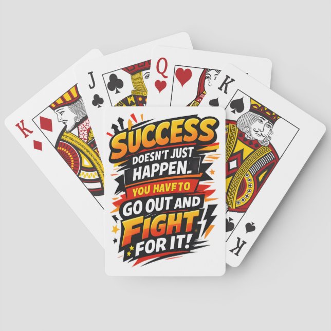 Success Fighter Quote Spielkarten (Rückseite)