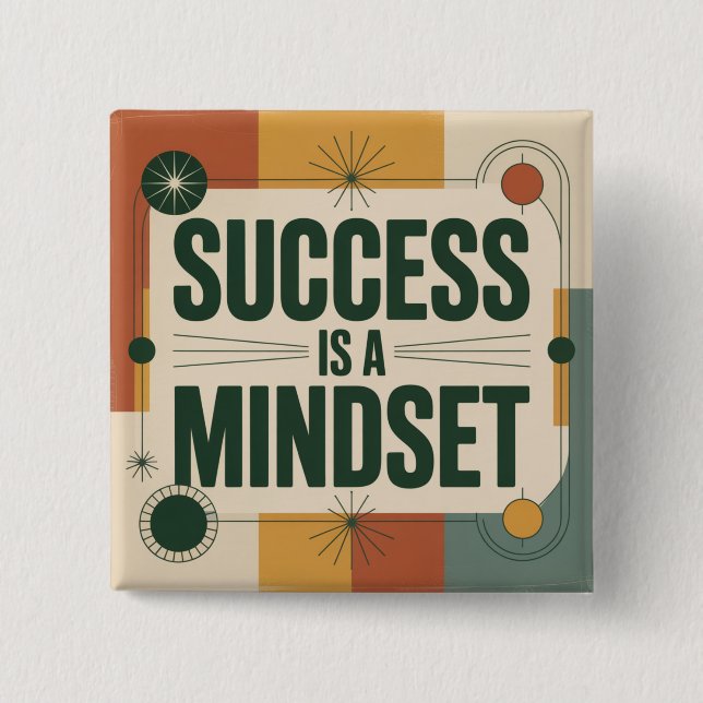 Success Is A Mindset Button (Vorderseite)
