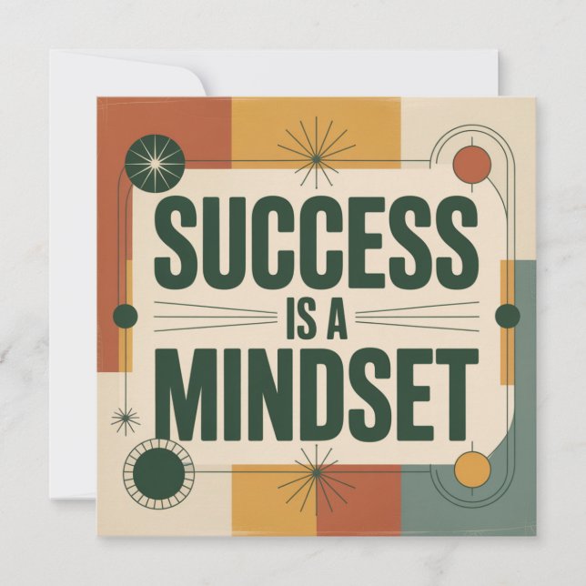 Success Is A Mindset Einladung (Vorderseite)